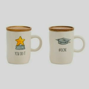 Rae Dunn graduation cups mugs with kids brand new